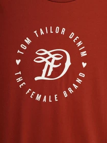 Футболки і поло Tom Tailor модель 1016431.XX.71_коричневий з білим Фото