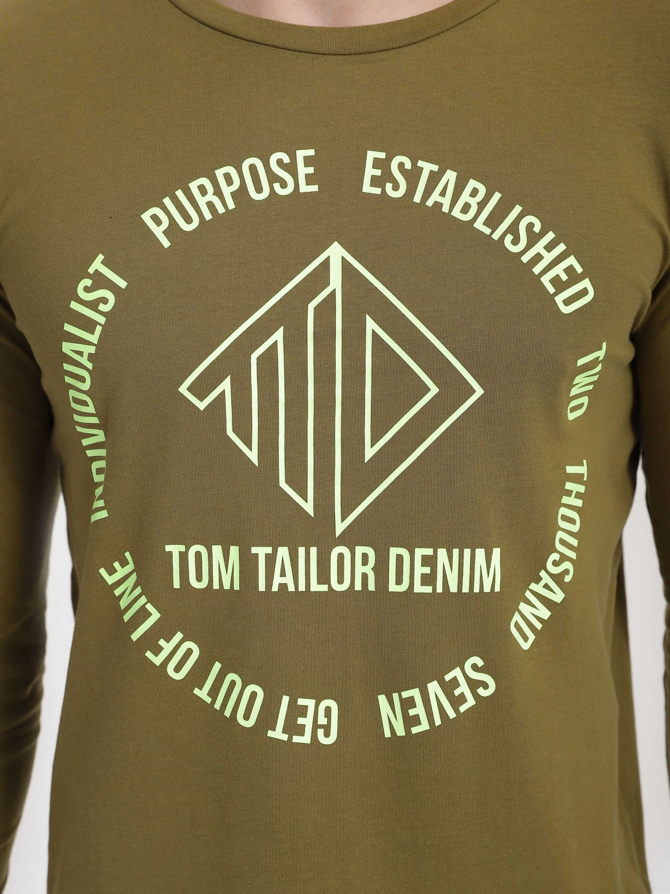 Худі та світшоти Tom Tailor модель 1017075.XX.12_хакі комб. Худі та світшоти Tom Tailor модель 1017075.XX.12_хакі комб. Фото