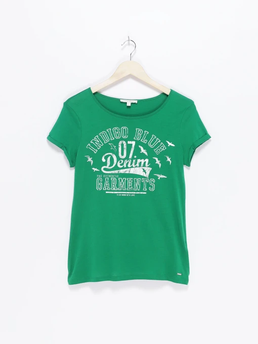 Футболки і поло Tom Tailor модель 1018600.XX.71_зелений з білим Фото