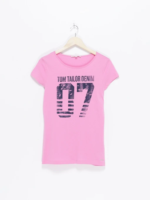 Футболки і поло Tom Tailor модель 1018603.XX.71_рожевий з т.синім Фото