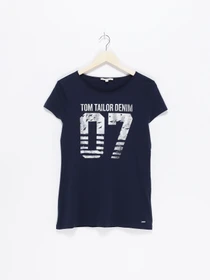 Футболки и поло Tom Tailor модель 1018603.XX.71_т.синій з білим Фото