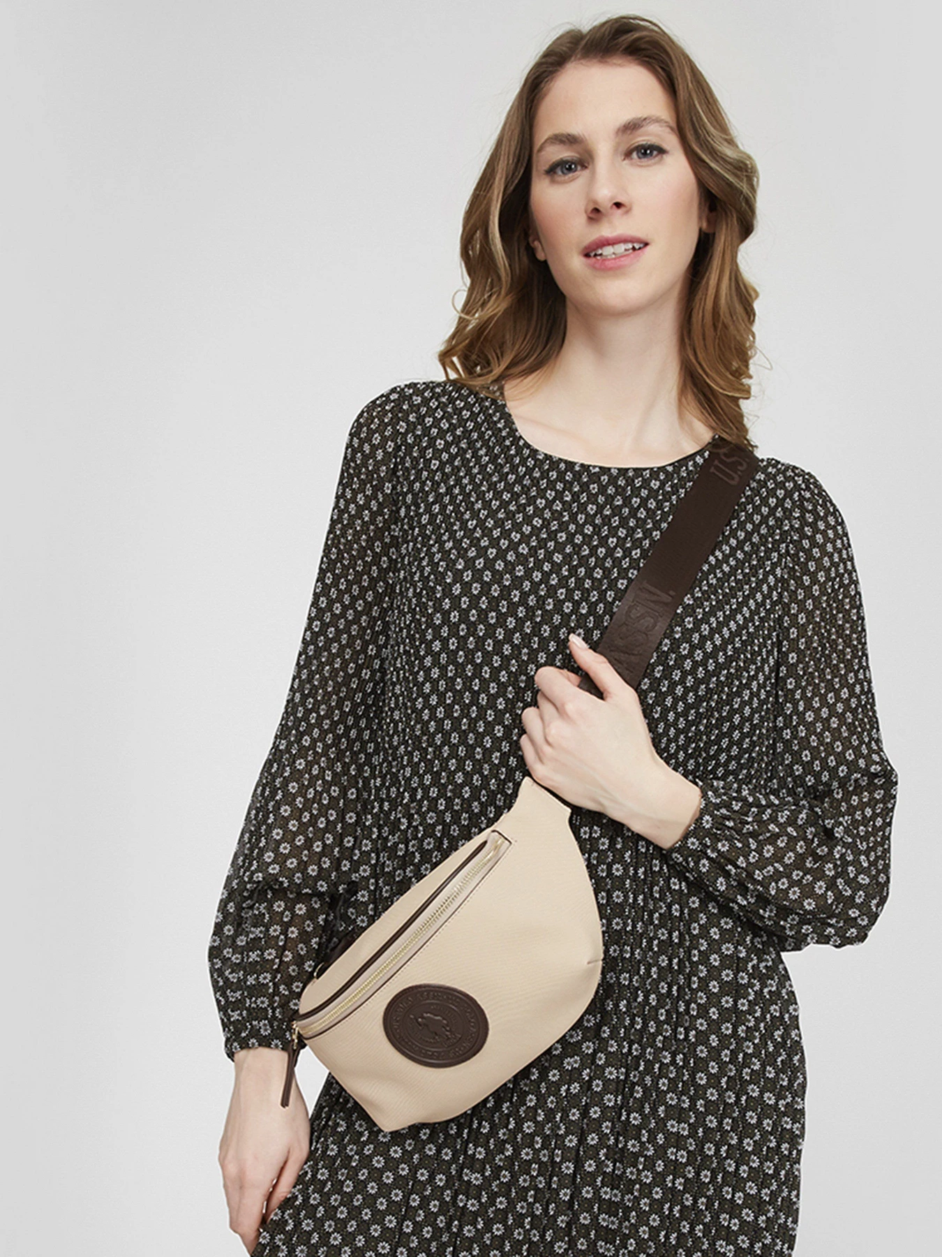 Сумки US Polo модель US21823 BEIGE-BROWN Фото