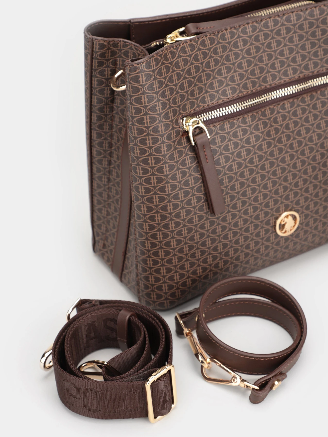 Сумки US Polo модель US8412 BROWN-BROWN Сумки US Polo модель US8412 BROWN-BROWN Фото