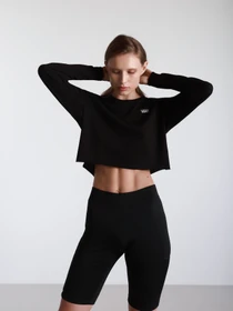 Худи и свитшоты Vans Junior V Long Sleeve Cropped модель VN0A4OUQBLK1 Фото