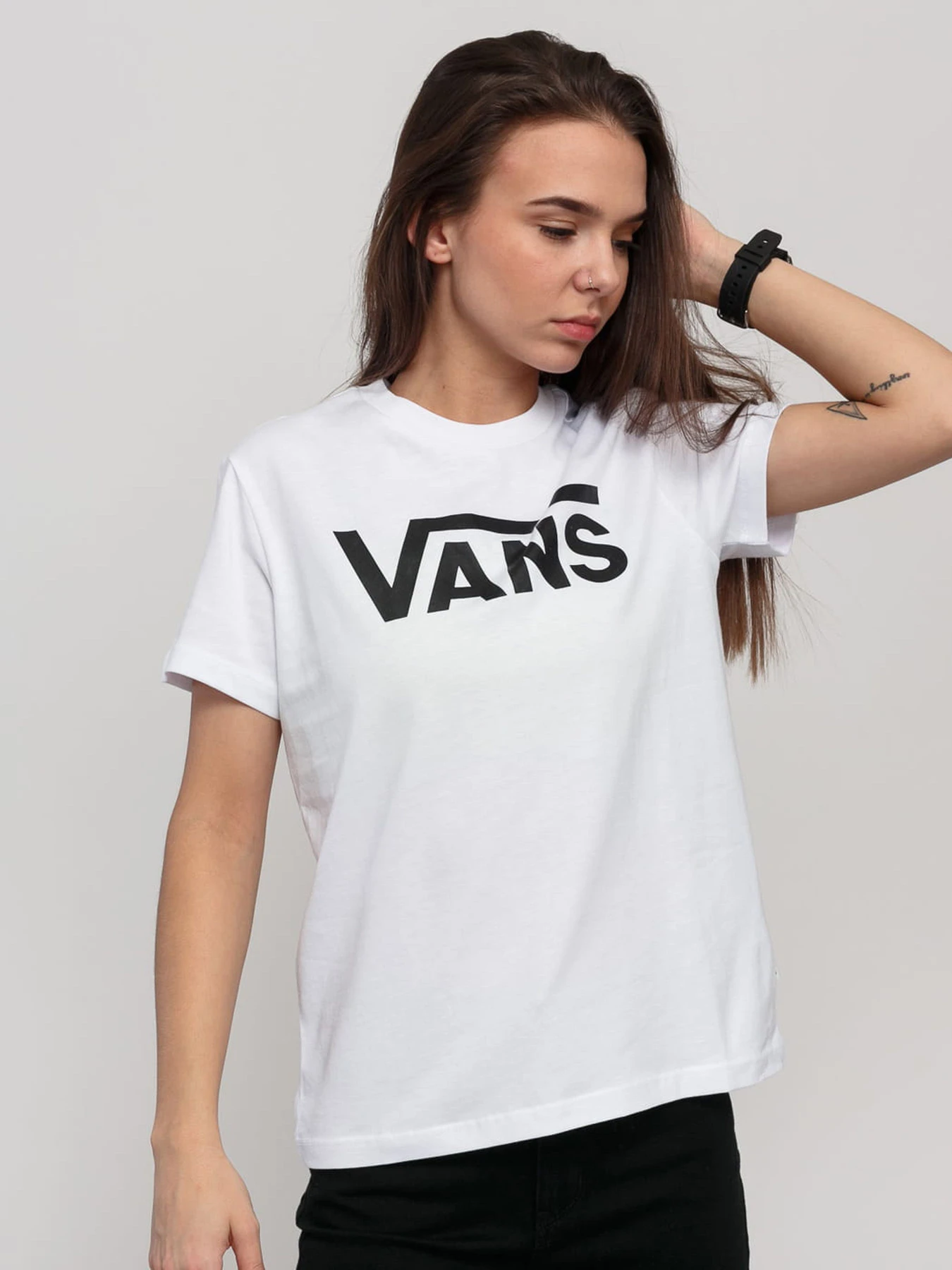 Футболки и поло Vans Flying V Crew модель VN0A3UP4WHT1 Фото