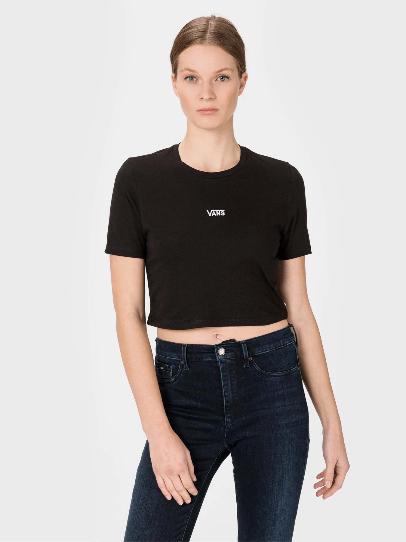 Футболки і поло Vans Flying V Crop Crew Sport модель VN0A54QUBLK1 Фото