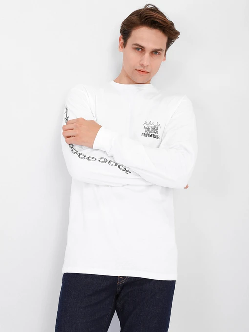 Худи и свитшоты Vans x SpongeBob Skull LS модель VN0A5KCUZAU1 Фото