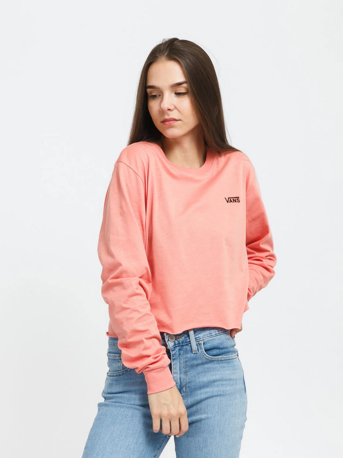Худі та світшоти Vans Junior V Long Sleeve Cropped модель VN0A4OUQYZO1 Фото