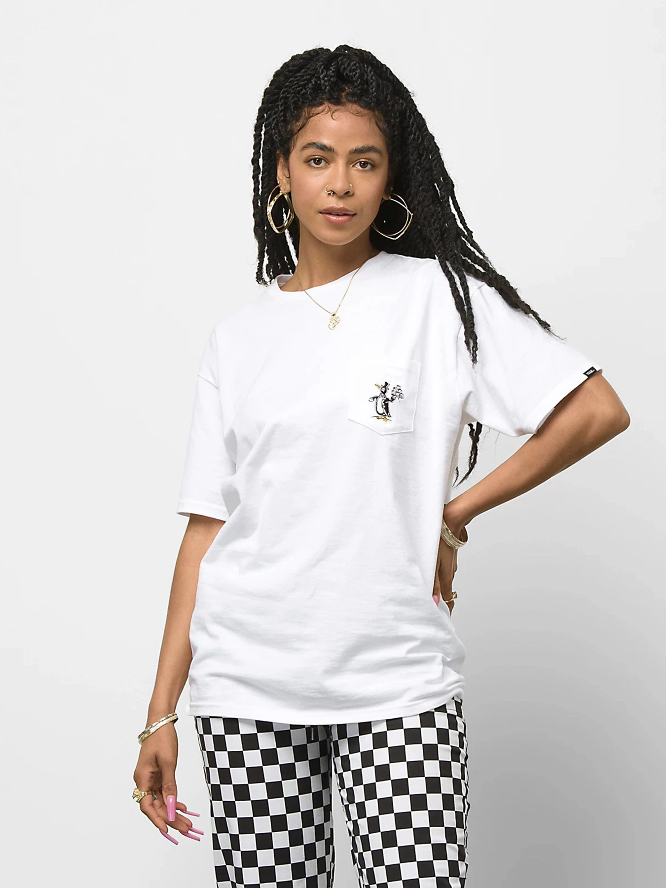 Футболки и поло Vans модель VN0A7S6QWHT1 Футболки и поло Vans модель VN0A7S6QWHT1 Фото