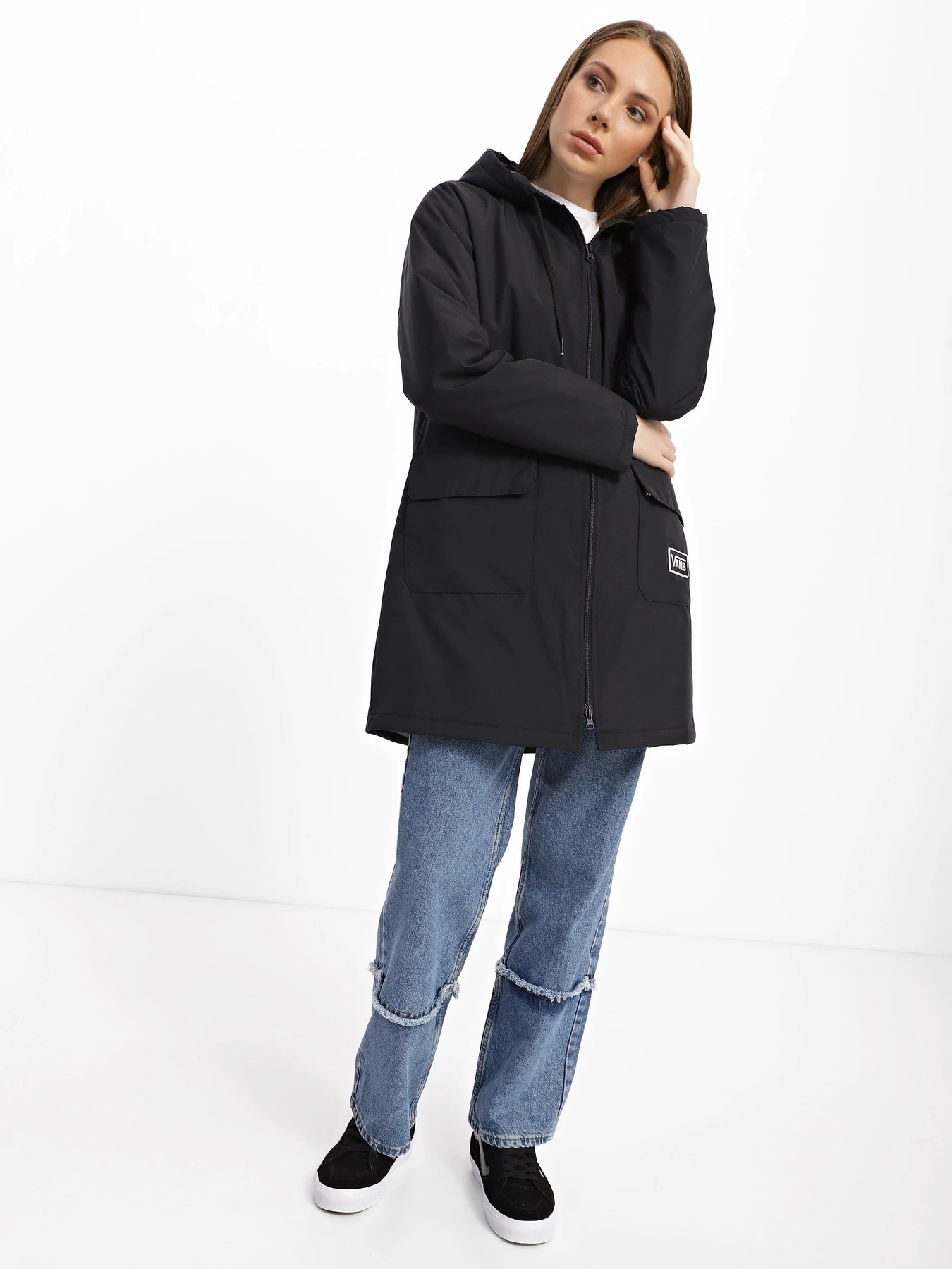 Куртки и дубленки Vans Marley Anorak модель VN0A7RMOBLK1 Куртки и дубленки Vans Marley Anorak модель VN0A7RMOBLK1 Фото