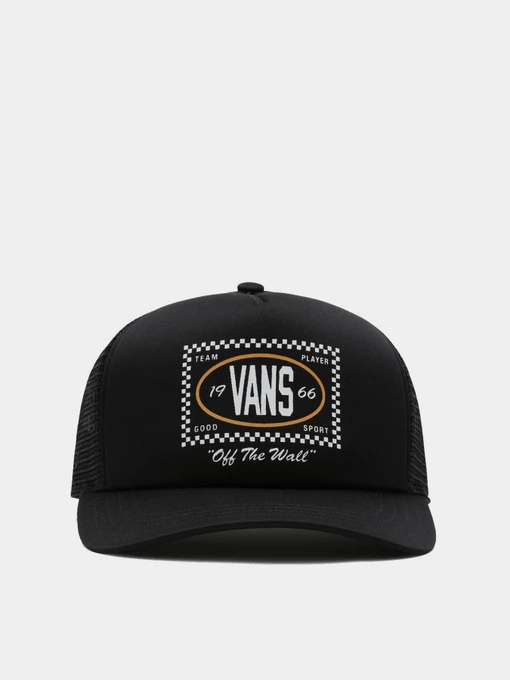 Шапки та кепки Vans Checkered Curved Bill Trucker модель VN00066WBLK1 Фото