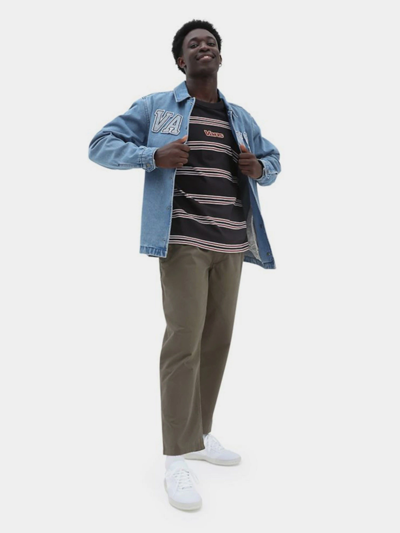 Футболки и поло Vans Wardman Stripe модель VN000060BLK1 Футболки и поло Vans Wardman Stripe модель VN000060BLK1 Фото