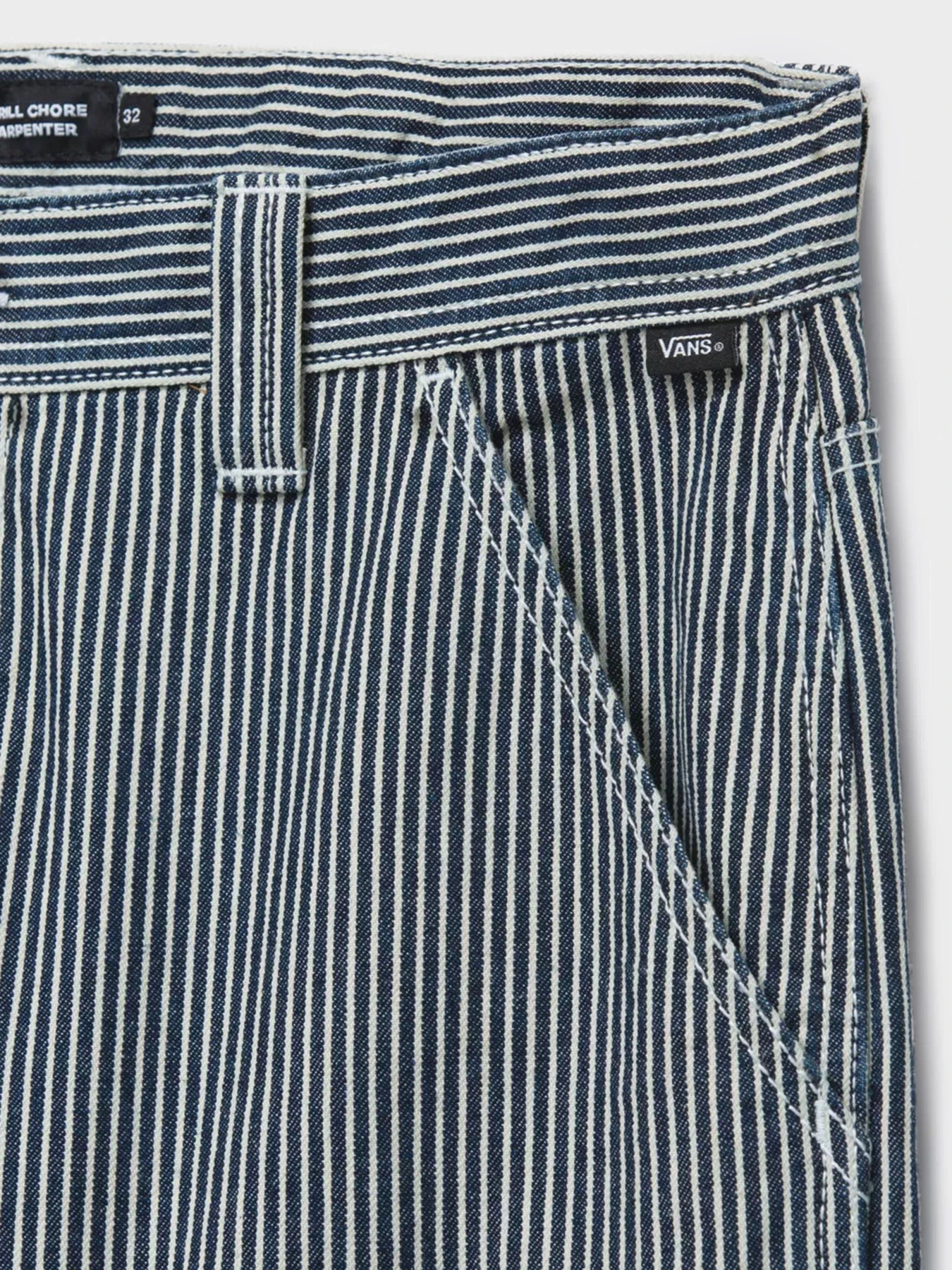 Штани Vans Drill Chore Loose Tapered Carpenter Hickory Stripe модель VN0008NCIND1 Фото