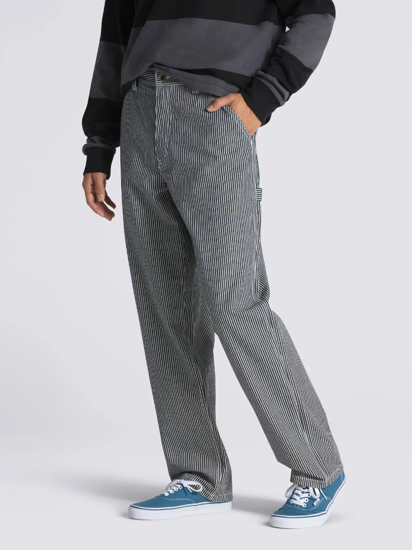 Штани Vans Drill Chore Loose Tapered Carpenter Hickory Stripe модель VN0008NCIND1 Фото