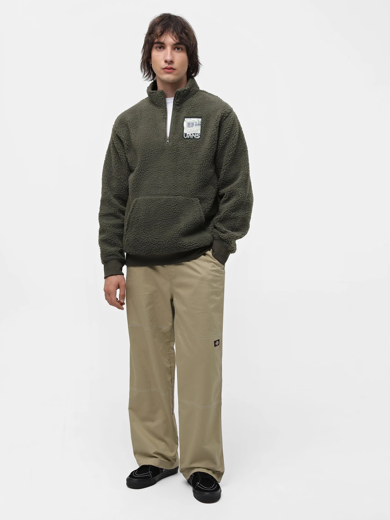 Худи и свитшоты Vans Martin Sherpa Q Zip Sherpa Fleece модель VN00069BKCZ1 Фото