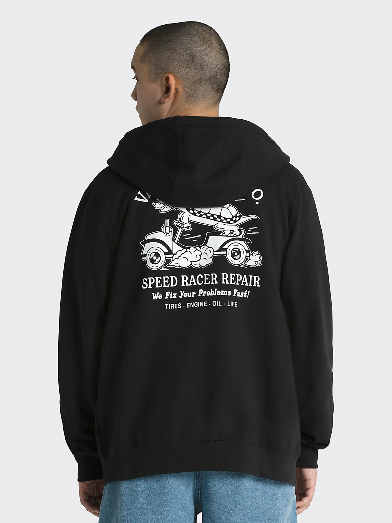 Худи и свитшоты Vans Speed Racer Full Zip модель VN0008J1BLK1 Худи и свитшоты Vans Speed Racer Full Zip модель VN0008J1BLK1 Фото