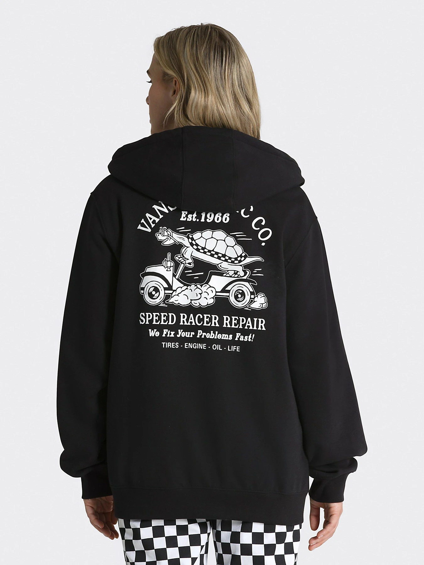 Худи и свитшоты Vans Speed Racer Full Zip модель VN0008J1BLK1 Худи и свитшоты Vans Speed Racer Full Zip модель VN0008J1BLK1 Фото