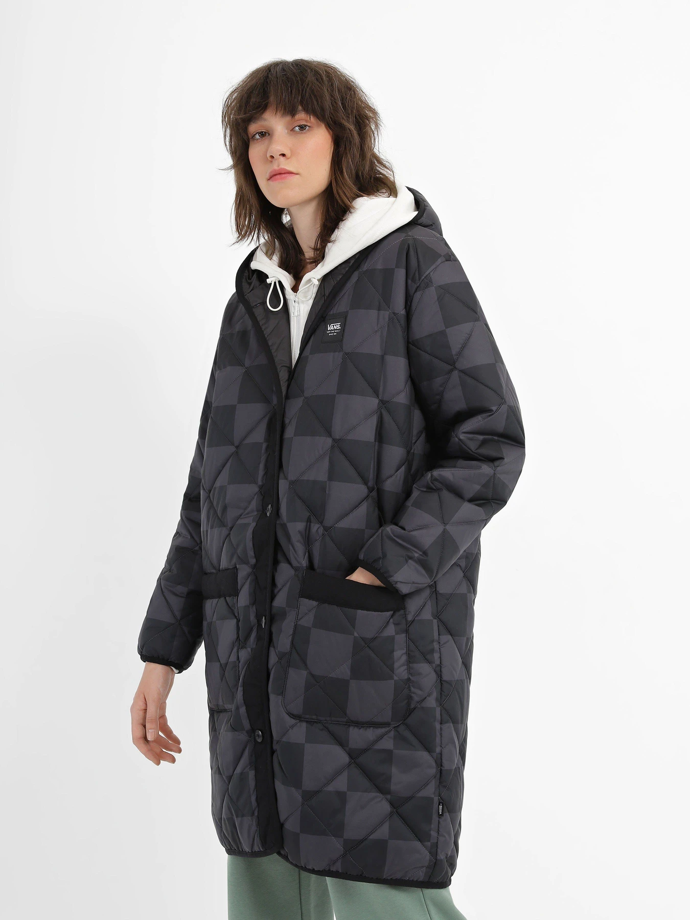 Куртки и дубленки Vans Mason Long Hooded Liner Mte1 модель VN00075PBLK1 Куртки и дубленки Vans Mason Long Hooded Liner Mte1 модель VN00075PBLK1 Фото