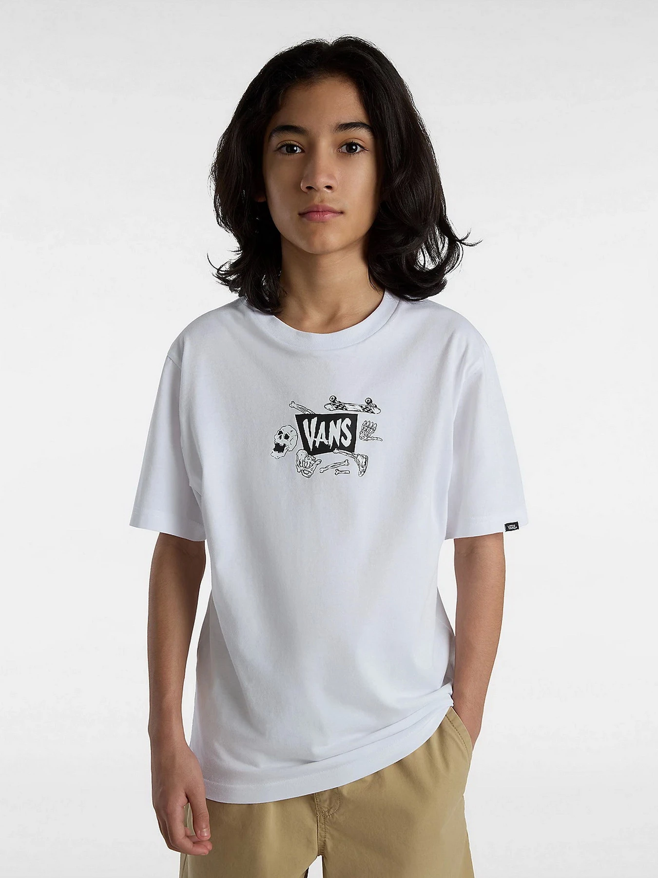 Футболки і поло Vans Skeleton модель VN000GDEWHT1 Футболки і поло Vans Skeleton модель VN000GDEWHT1 Фото
