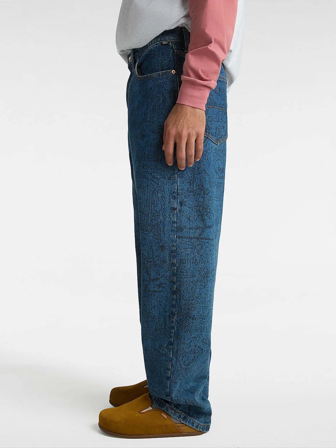 Джинсы Vans Check-5 Printed Loose модель VN000G7XAHU1 Джинсы Vans Check-5 Printed Loose модель VN000G7XAHU1 Фото