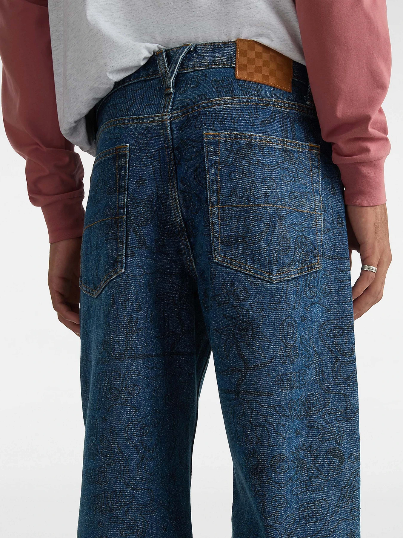 Джинсы Vans Check-5 Printed Loose модель VN000G7XAHU1 Джинсы Vans Check-5 Printed Loose модель VN000G7XAHU1 Фото