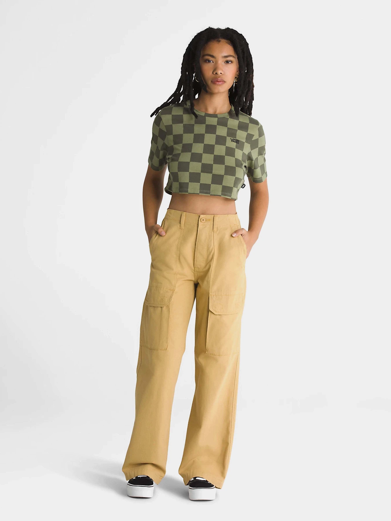 Футболки и поло Vans Checker Crew Crop Ii модель VN000GB5AMB1 Футболки и поло Vans Checker Crew Crop Ii модель VN000GB5AMB1 Фото