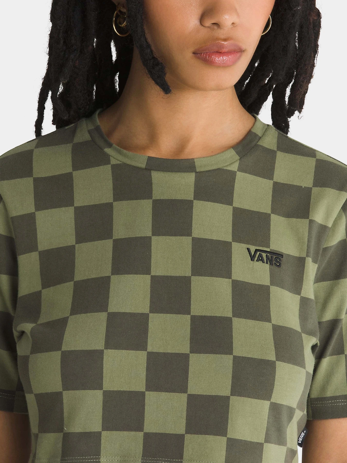 Футболки и поло Vans Checker Crew Crop Ii модель VN000GB5AMB1 Футболки и поло Vans Checker Crew Crop Ii модель VN000GB5AMB1 Фото