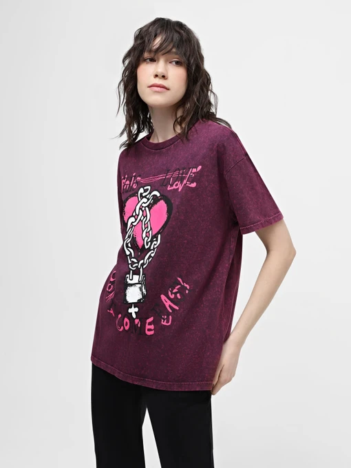 Футболки и поло Vans Love Shackle Oversized модель VN000GK6D341 Фото