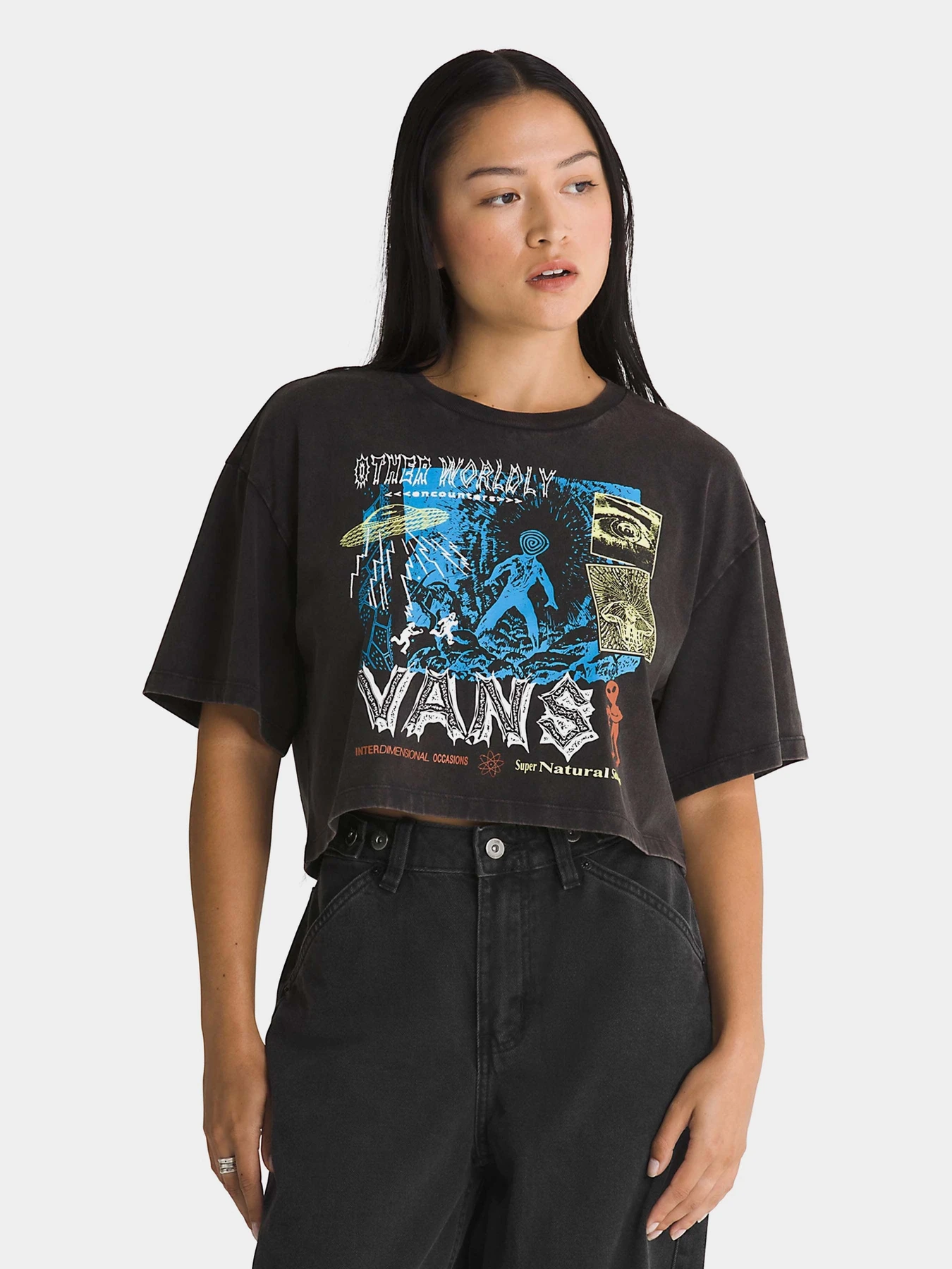 Футболки і поло Vans Super Natural Relax Crop модель VN000GB6BLK1 Футболки і поло Vans Super Natural Relax Crop модель VN000GB6BLK1 Фото