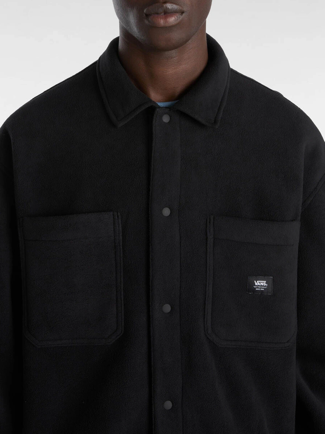 Куртки и дубленки Vans Penmar Heavyweight Polar Fleece Shacket модель VN000HNSBLK1 Фото