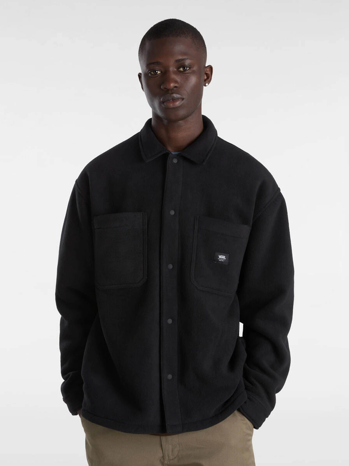 Куртки и дубленки Vans Penmar Heavyweight Polar Fleece Shacket модель VN000HNSBLK1 Фото