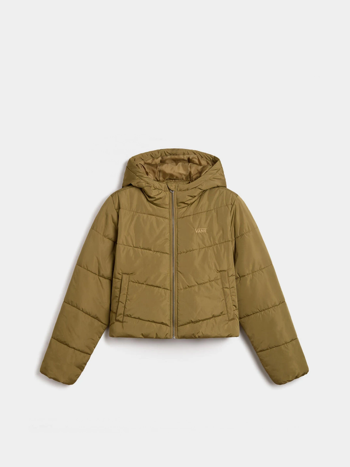 Куртки и дубленки Vans Foundry Crop Puff Hood модель VN000H5ECUQ1 Фото