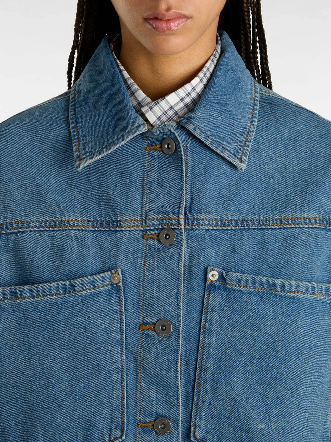 Куртки та дублянки Vans Raynes Denim Crop модель VN000HWF7W61 Фото