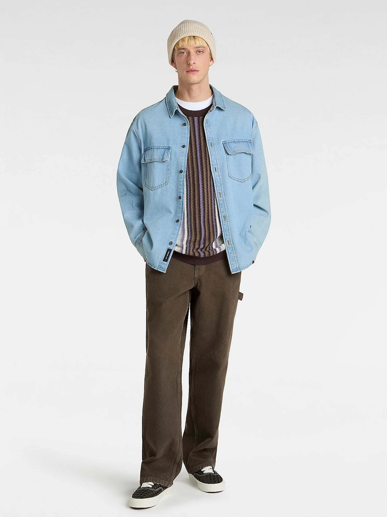 Рубашки Vans Palmhill Denim Woven модель VN000M12IYR1 Рубашки Vans Palmhill Denim Woven модель VN000M12IYR1 Фото