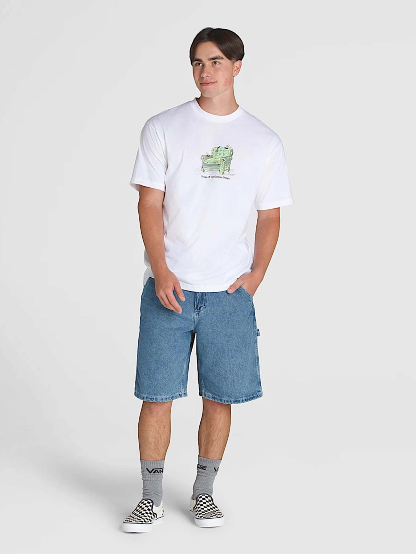 Шорти Vans Drill Chore Loose Denim модель VN0A7S4S7W61 Фото