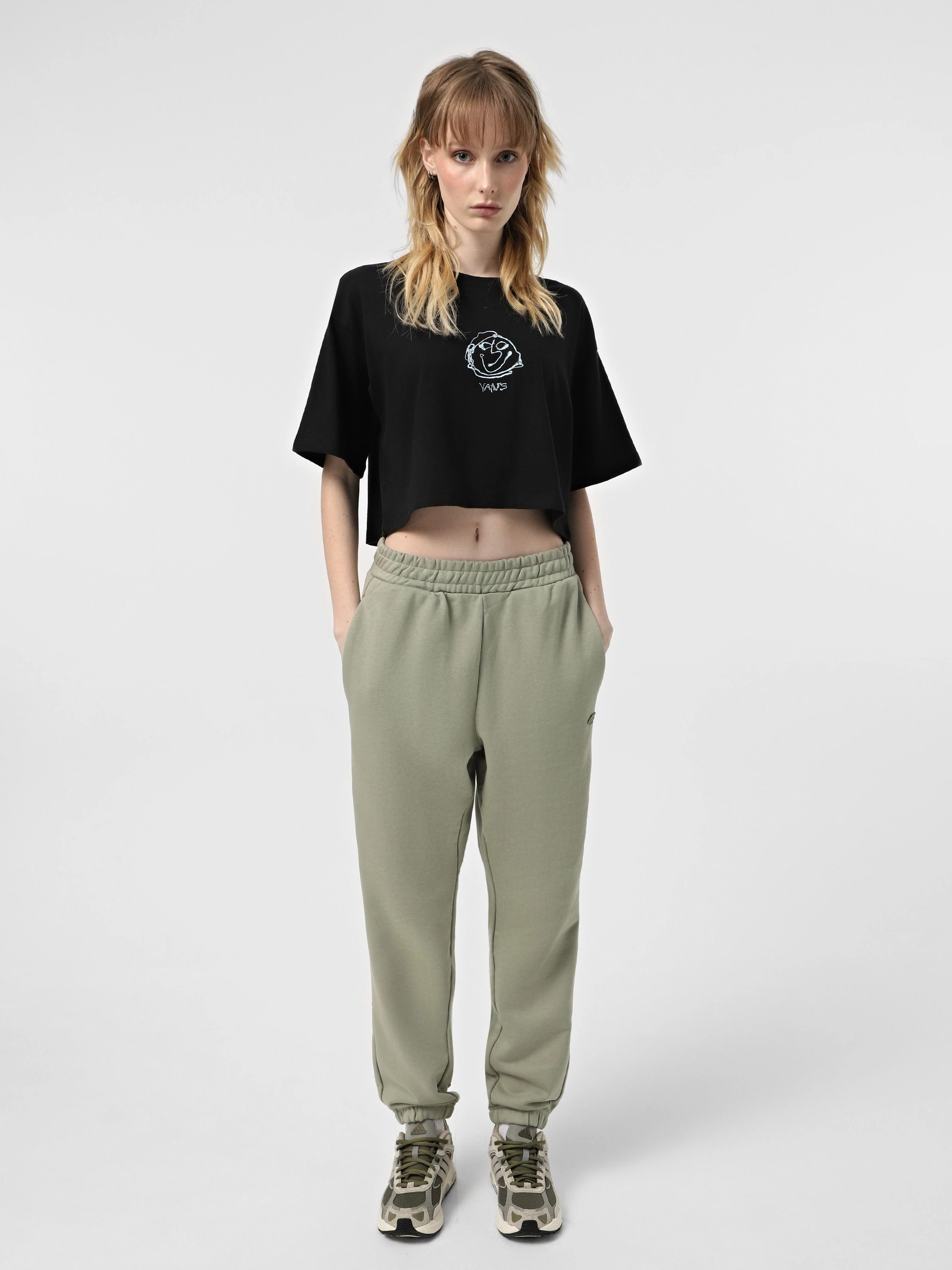 Бавовняна Жіноча Футболка Vans Grinning Face Relax Crop фото 2