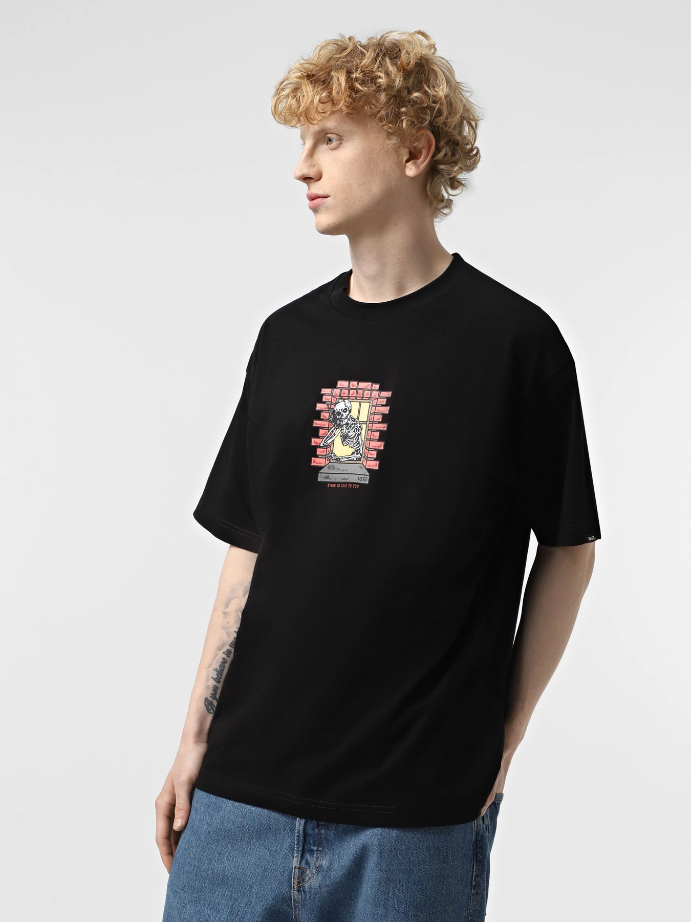 Футболки и поло Vans Skull Window модель VN000NHUBLK1 Фото