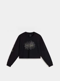 Худи и свитшоты Vans Breaker Relax Crop модель VN000MDBBLK1 Фото