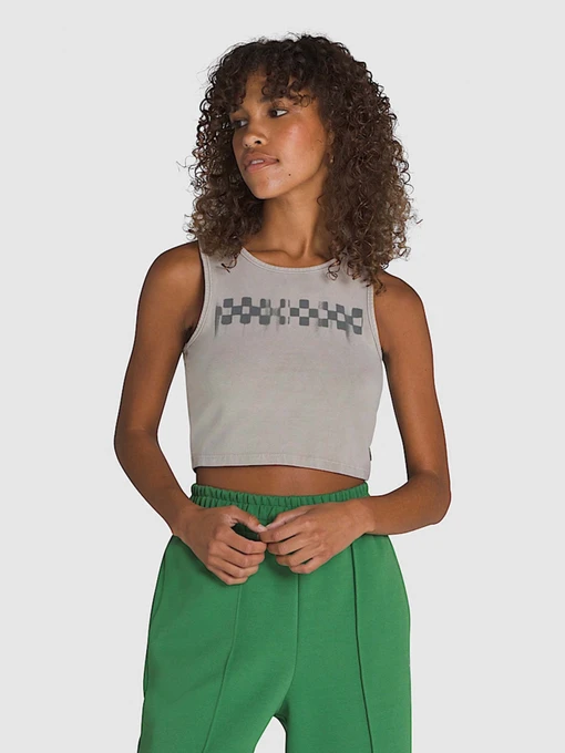 Футболки и поло Vans Check Wash Fitted Crop Tank модель VN000MC0ZUJ1 Фото