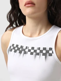 Футболки і поло Vans Check Wash Fitted Crop Tank модель VN000MC0WHT1 Фото