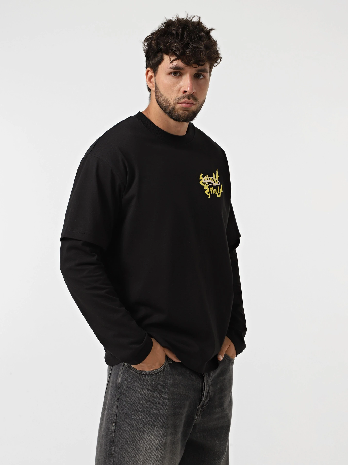 Худі та світшоти Vans For Nothing Twoffer модель VN000RG5BLK1 Фото