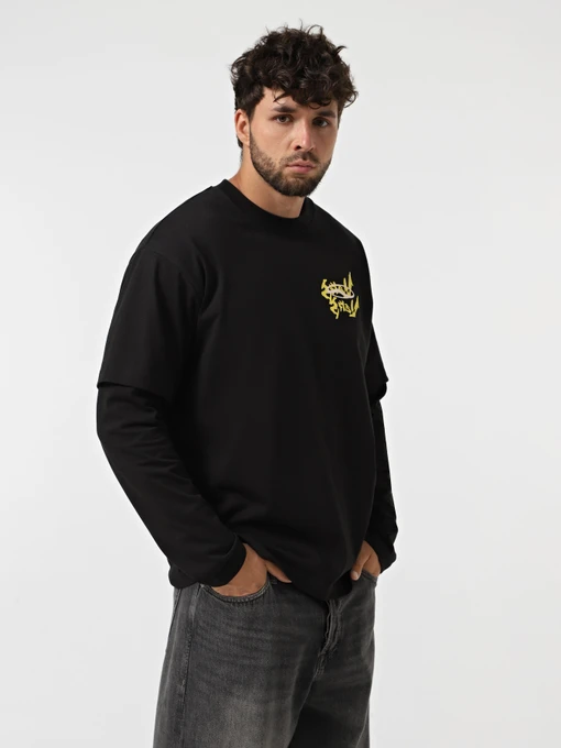 Худі та світшоти Vans For Nothing Twoffer модель VN000RG5BLK1 Фото