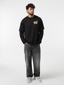 Худі та світшоти Vans For Nothing Twoffer модель VN000RG5BLK1 Фото
