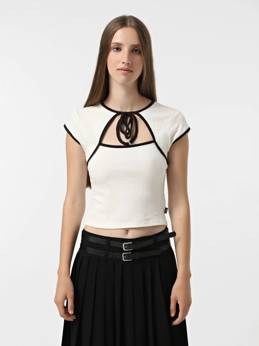 Футболки и поло Vans Kari Tie Neck Top модель VN000R3UU201 Фото