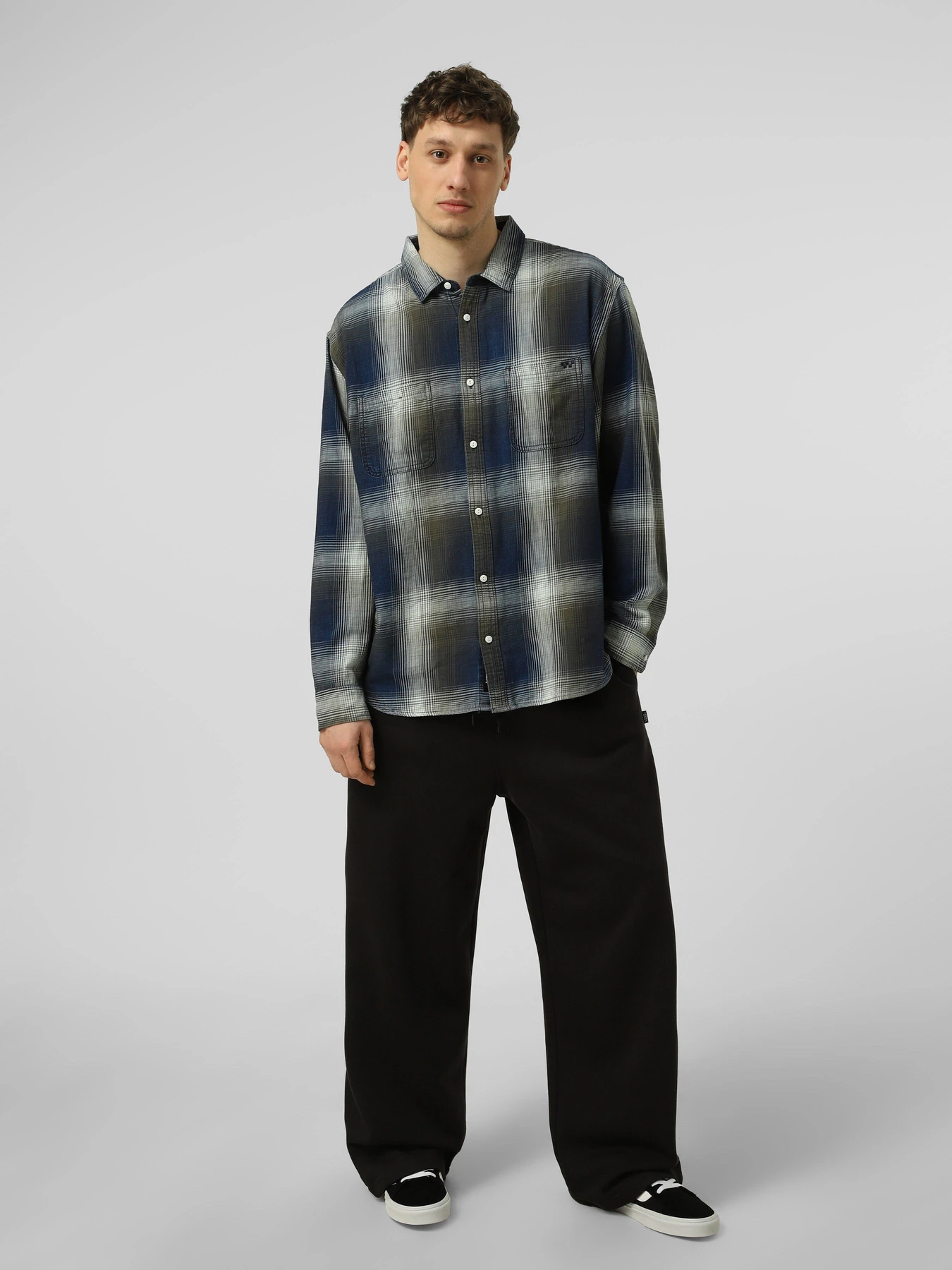 Сорочки Vans LX INDIGO PLAID LS WOVEN модель VN000T6XFR11 Фото