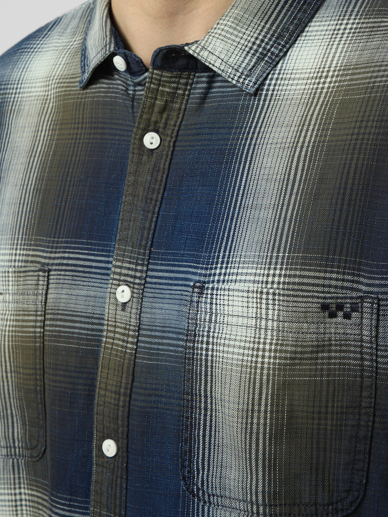 Сорочки Vans LX INDIGO PLAID LS WOVEN модель VN000T6XFR11 Фото