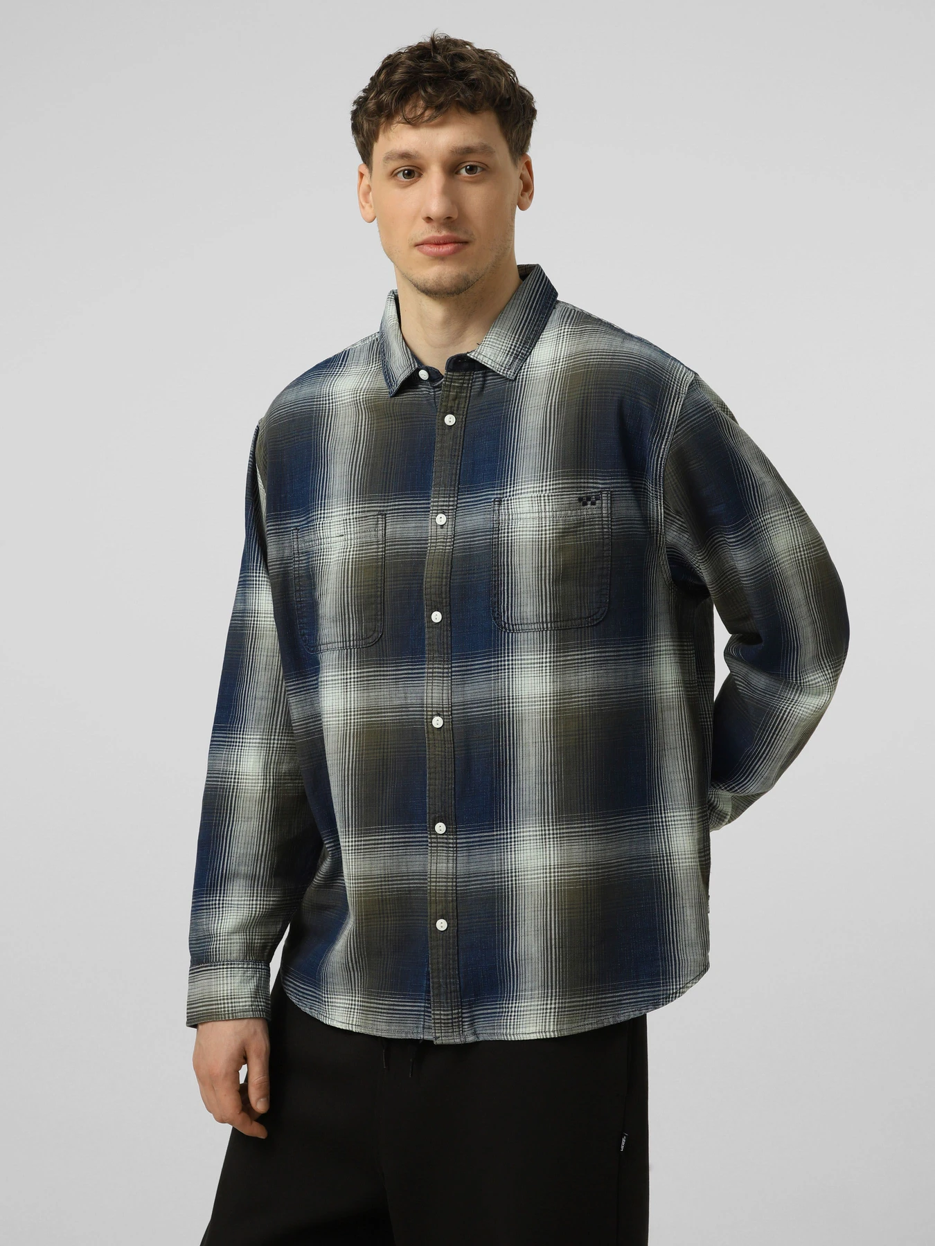 Сорочки Vans LX INDIGO PLAID LS WOVEN модель VN000T6XFR11 Фото