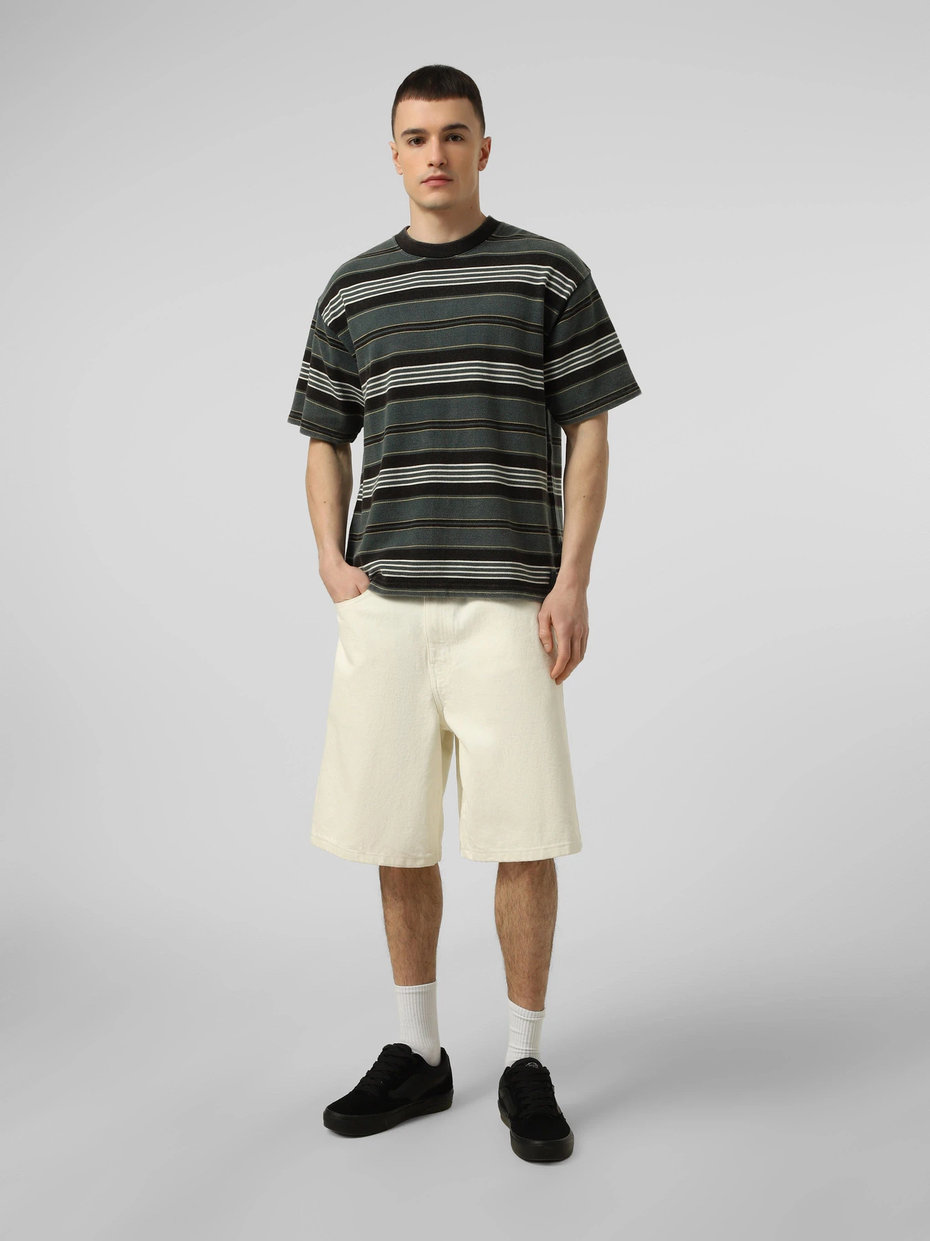 Футболки и поло Vans LX PIQUE STRIPE SS KNIT модель VN000T6BFRJ1 Фото