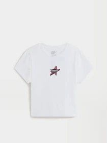 Футболки и поло Vans STARMARKED SS BABY TEE модель VN000SWBWHT1 Фото