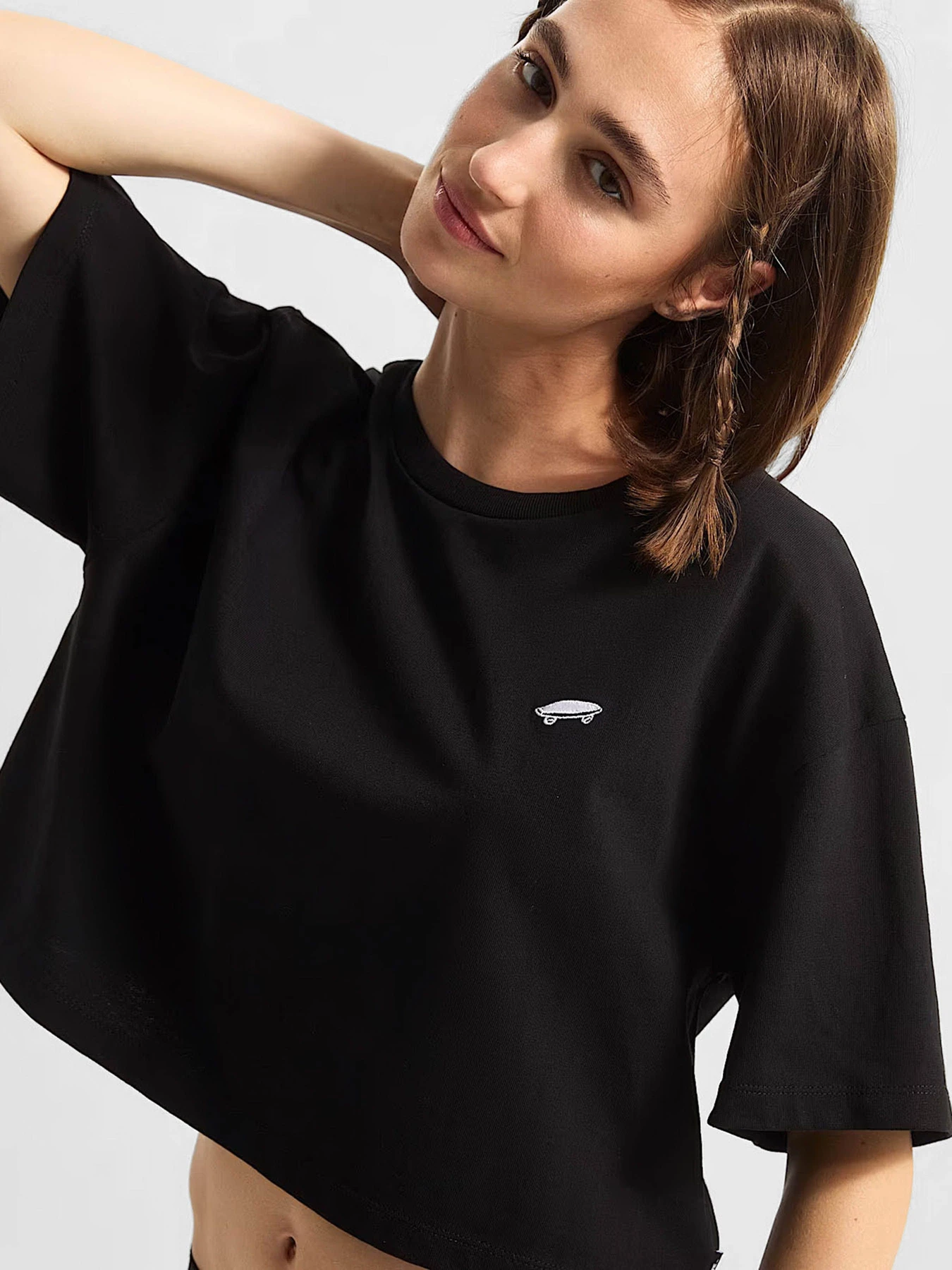 Футболки и поло Vans W SALTON RELAX CROP SS модель VN000P5QBLK1 Фото